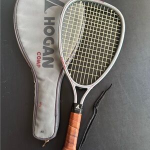 Vintage Marty Hogan Comp Racquetball racket with Brown Grip and Gray Cover
